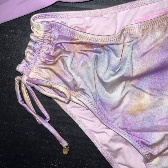 Victoria's Secret 36DD BIKINI M high-waist Bottom Pink LILAC PURPLE ombre - Picture 7 of 9